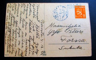1944 Rihialho rivil vihreä + Tammela kortti