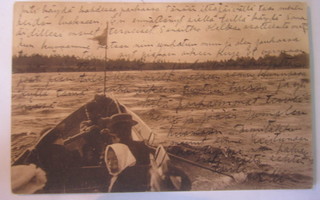 VANHA Postikortti Oulunjoki 1914