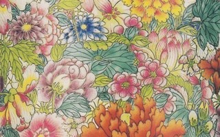 Kukkia, vaasin pinta 1700-luvulta (isohko taittokortti)