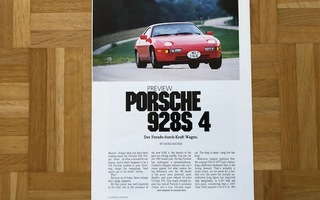 Esite Porsche 928 S4 vuodelta 1987, 928S 4, lehti