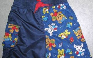 BAMSE LINDEX SINISET/KUVIOL UIMASORTSIT KOKO 110/116 UUSI HK