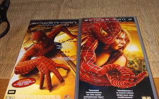Spiderman 1-2 VHS leffat