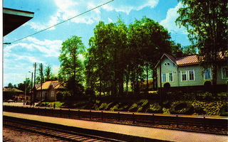 VANHA Postikortti Vantaa Korso Rautatie Asema 1966