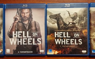 HELL ON WHEELS kaudet 1-4 blu-ray & Kausi 5 vol. 1 & 2  DVDs