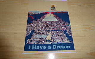 Uusi Martin Luther King Jr. Pop Art valokuva ja postimerkki