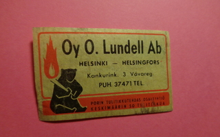 TT-etiketti Oy O. Lundell Ab, Helsinki - Helsingfors