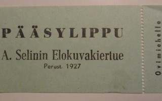 VANHA ELOKUVALIPPU - A.SELININ ELOKUVAKIERTUE PER1927 (AB10)