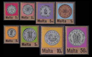 Malta 439-46 ** Uusia rahoja (1972)