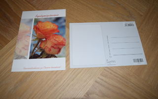 postikortti ruusu ruusuja