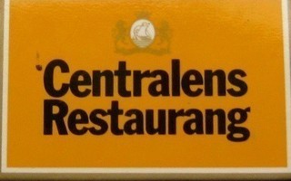 Tulitikku rasia Centralens Restaurang