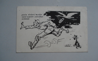 kenttäpostia: vanha sotilaspostikortti . harvinainen