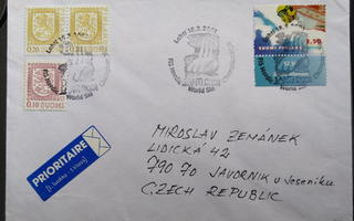 Salpausselkä 2001 erik.leima+Janne Ahonen kirjeellä Tsekkiin