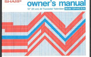 Sharp 12" Television owners manual