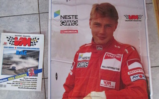 MIKA HÄKKINEN british formula 3 champion 1990 VM juliste !!!