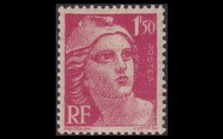 Ranska 684 ** Marianne 1.50 Fr (1945)