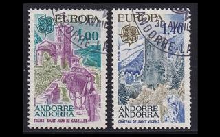 Andorra Fr 282-3 o Europa maisemia (1977)