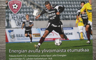 LAHTI.....FC Lahti, Lahti Energian mainoskortti.