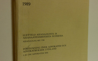 Luettelo asianajajista ja asianajotoimistoista Suomessa 1989