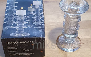 Iittala Festivo kynttilänjalka 3 solmua & VANHA LAATIKKO