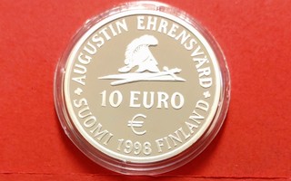 10 Euro 1998 Ehrensvärd/Suomenlinna HARVINAINEN Ag 925 (KD1)