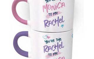 FRIENDS MONICA AND RACHEL STACKABLE MUGS	(75 419)	2 mukia,pi