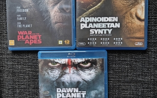 Apinoiden Planeetta trilogia blu-ray