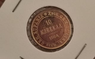 Kultaraha, Suomi, 10 markkaa 1904