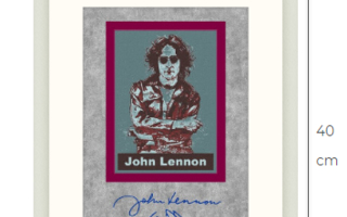 Uusi John Lennon taulu kehystetty