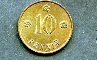 Vanha 10 penniä vuodelta (100)