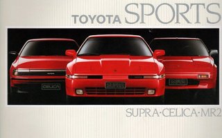 Toyota urheiluautot -esite, 1989