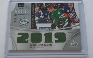 2019-20 SPGU All-star skills relic Miro Heiskanen /125