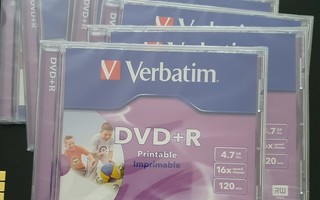 7 kpl Verbatim – DVD+R, 16x, 4.7 GB/120 min