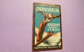 TT-etiketti Salpausselän Hiihdot 1937, Lahti