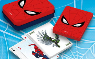 SPIDER-MAN PLAYING CARDS STORAGE TIN	(19 927)	pelikortit pel