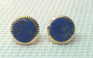 14 karaatin kultaiset korvakorut lapis lazuli kivellä, 585