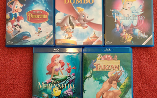 5kpl Disney Klassikko elokuvia