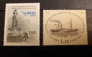 LaPe 878 & 957 - NORDIA näyttelymerkit 1981 & 1985 **