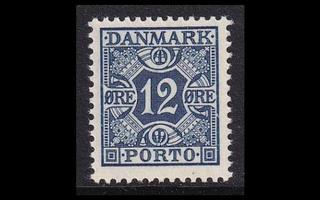 Tanska PORTO_38 ** 12 öre tumm.sininen (1955)