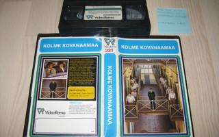 Kolme Kovanaamaa-VHS (FIx, VideoRama, Heist / Euro Crime)