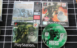 ISS Pro Evolution Soccer Playstation 1 PS1 peli Konami +ohje