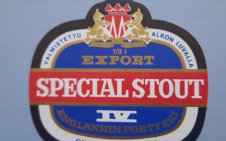 Etiketti olut Mallasjuoma Special Stout IV