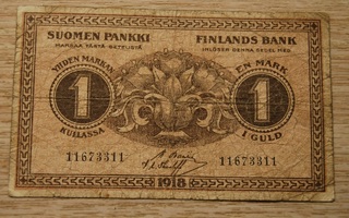1 mk seteli 1918 Suomi