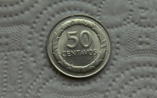 1968 Colombia 50 centavos leimakiiltoinen