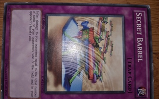 1996 Yu-Gi-Oh 1st Edition Secret Barrel card