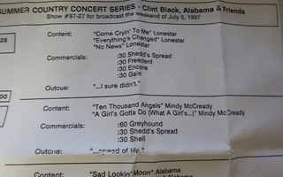 CLINT BLACK , ALABAMA AND FRIENDS -  LIVE RADIOSHOW CD RARE