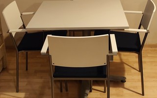 Martela tuolit 4 kpl + pöytä
