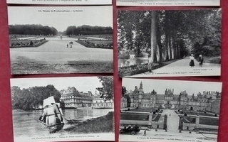 Fontainbleau-linna: 7 antiikki-postikorttia