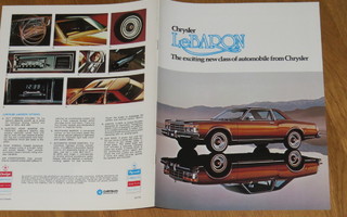 1978 Chrysler Le Baron esite - KUIN UUSI - 8 sivua
