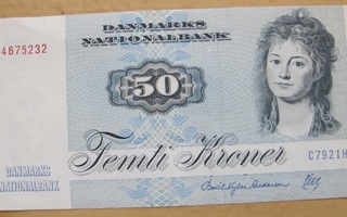 Tanska Denmark 50 kr 1972 HYVÄ Sileä?
