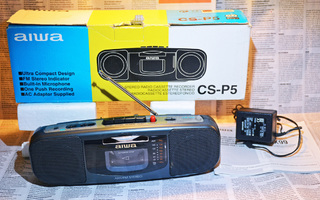 Aiwa CS-P5 stereo radionauhuri harvinainen paketissa 80-luku